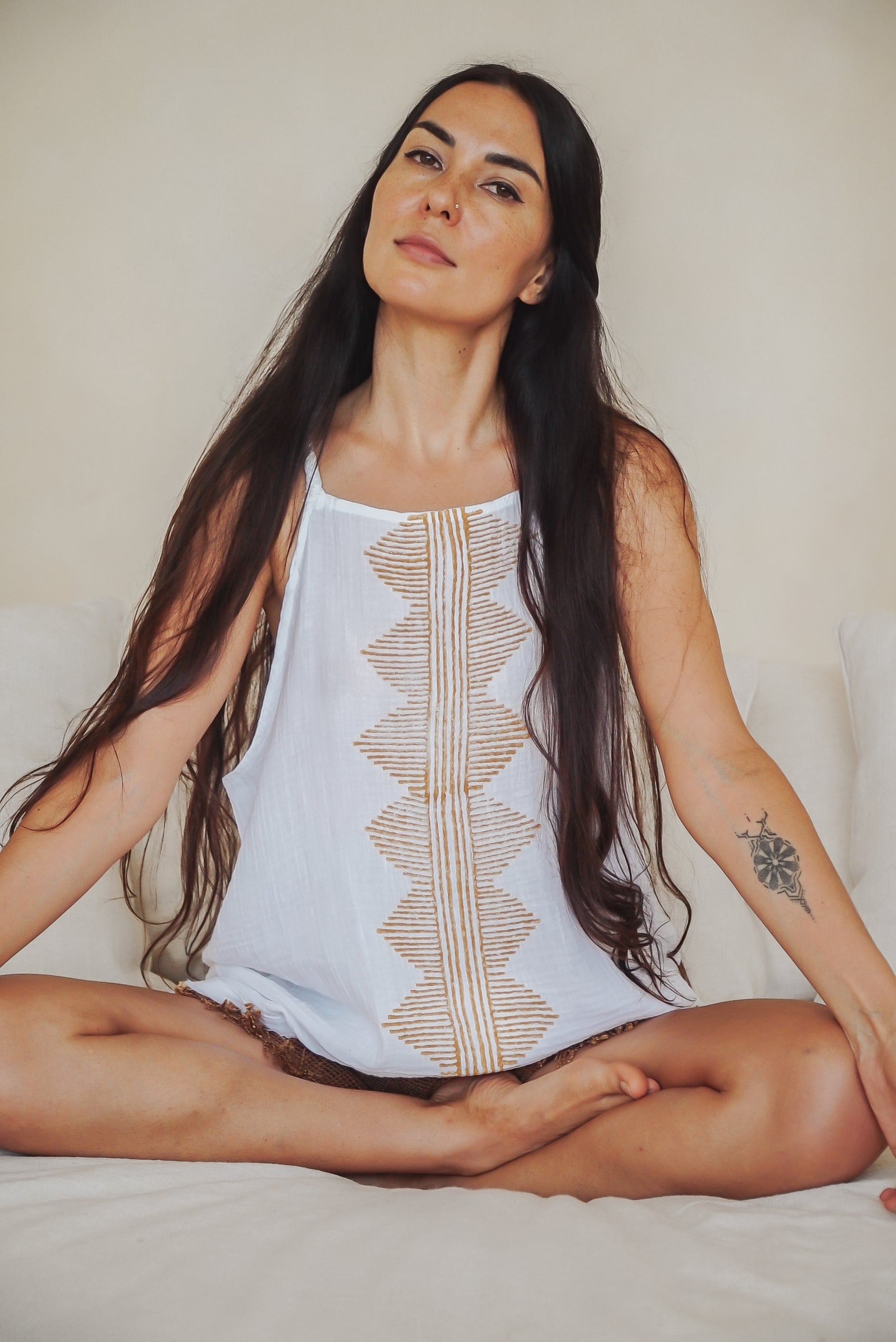 Top gaze de coton bio