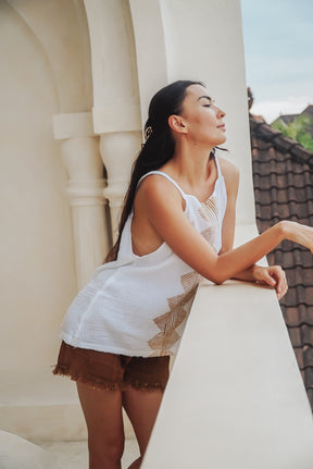 Top gaze de coton bio