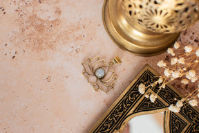 Pendentif lotus pierre de lune