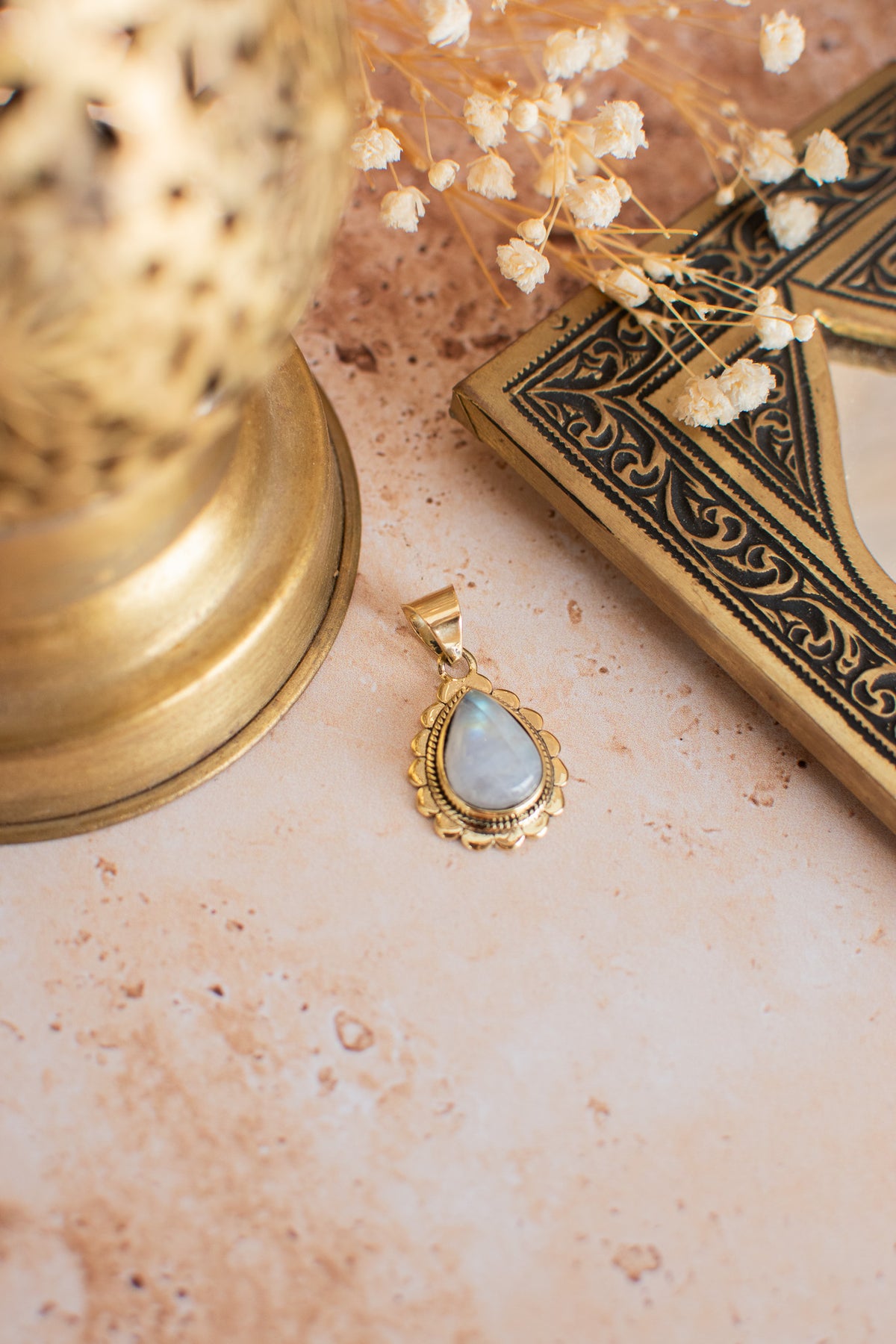 Pendentif pierre de lune