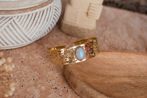 Bracelet manchette pierre de lune