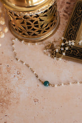 Chaine labradorite/pierre de lune