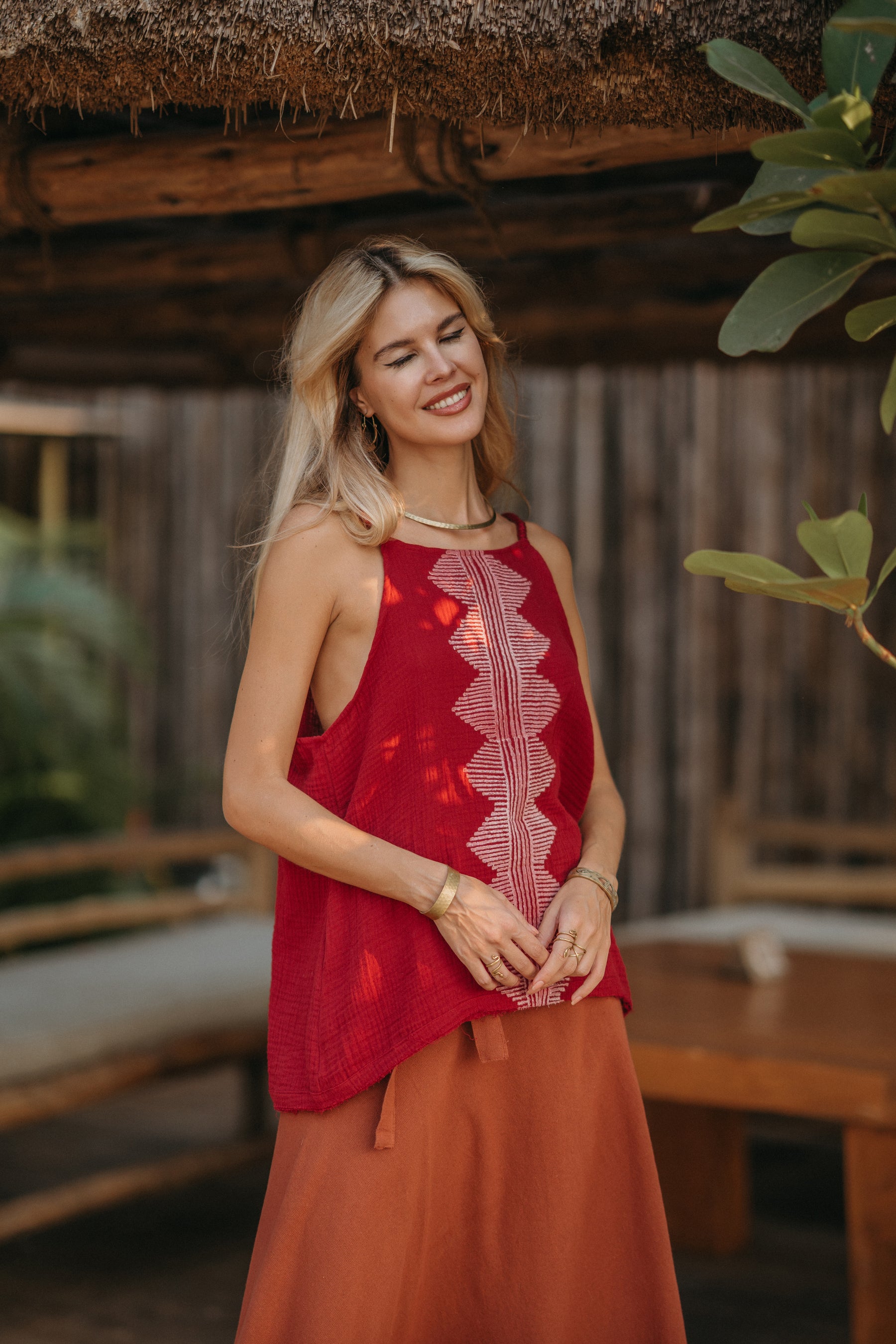 Top gaze de coton bio