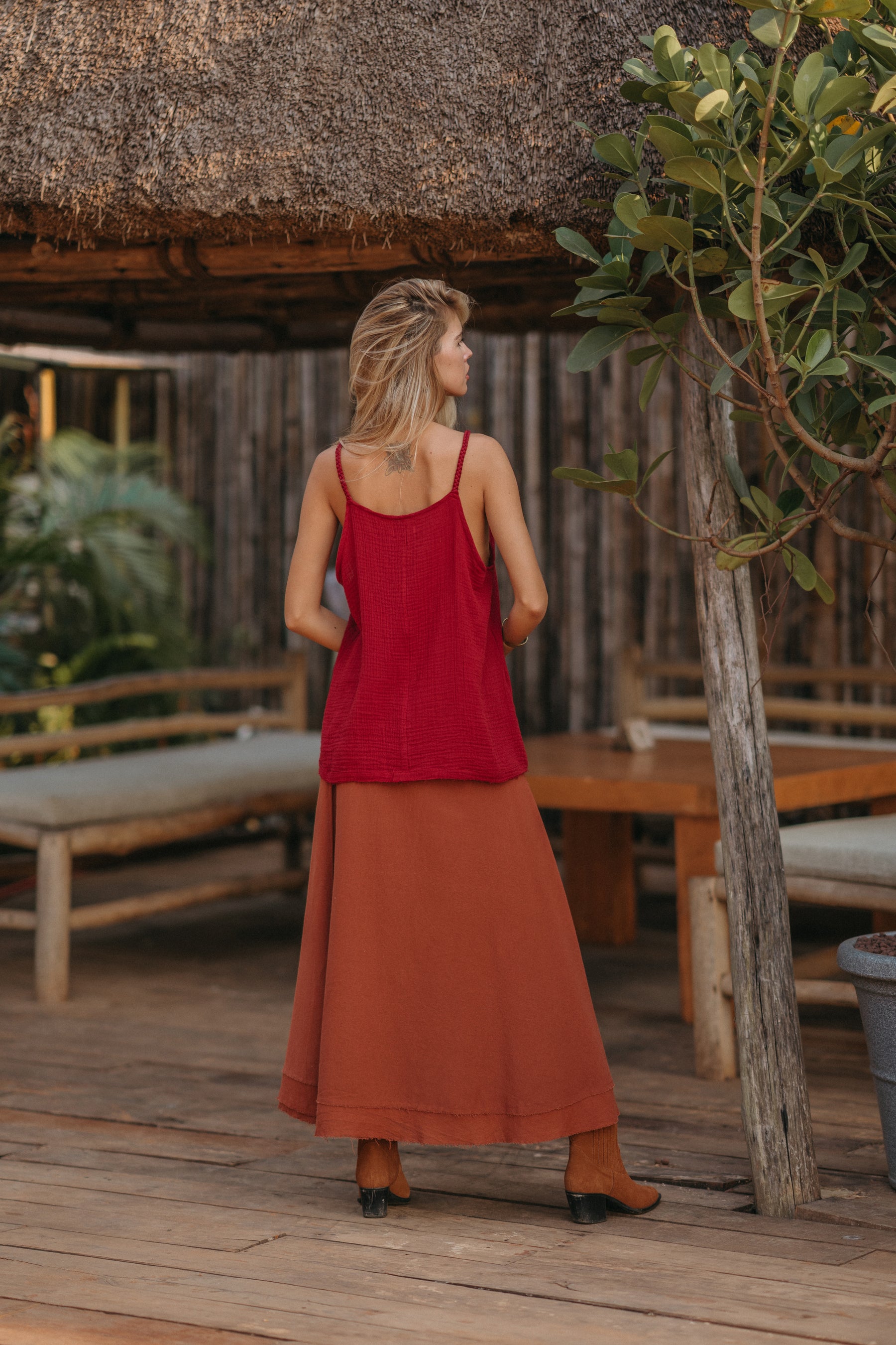 Top gaze de coton bio