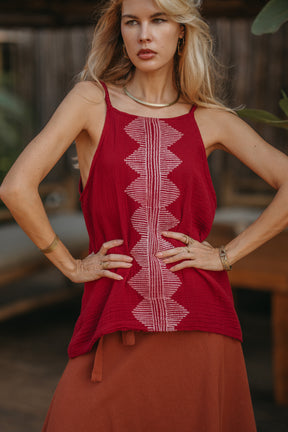 Top gaze de coton bio