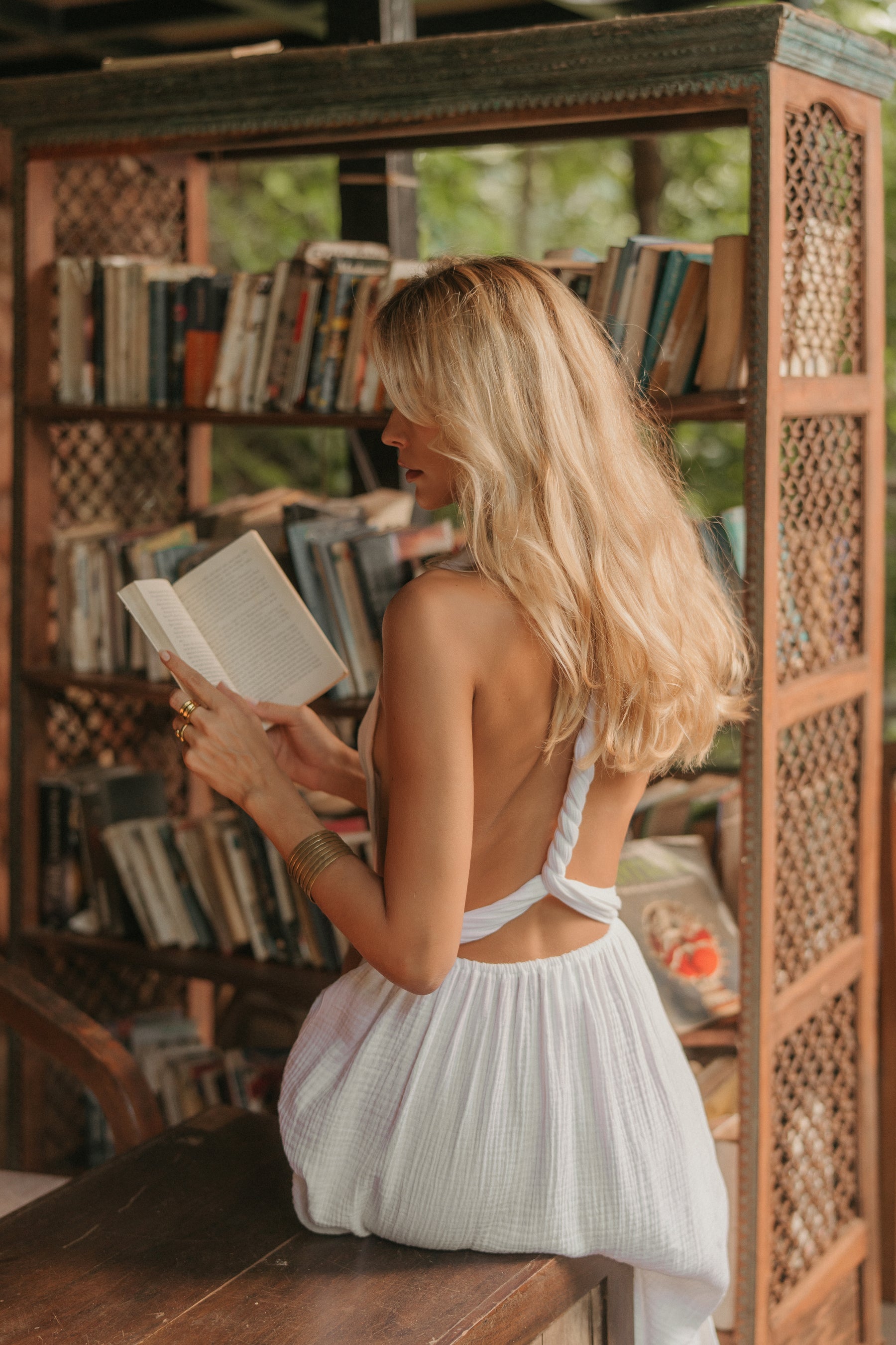 Robe longue gaze de coton bio