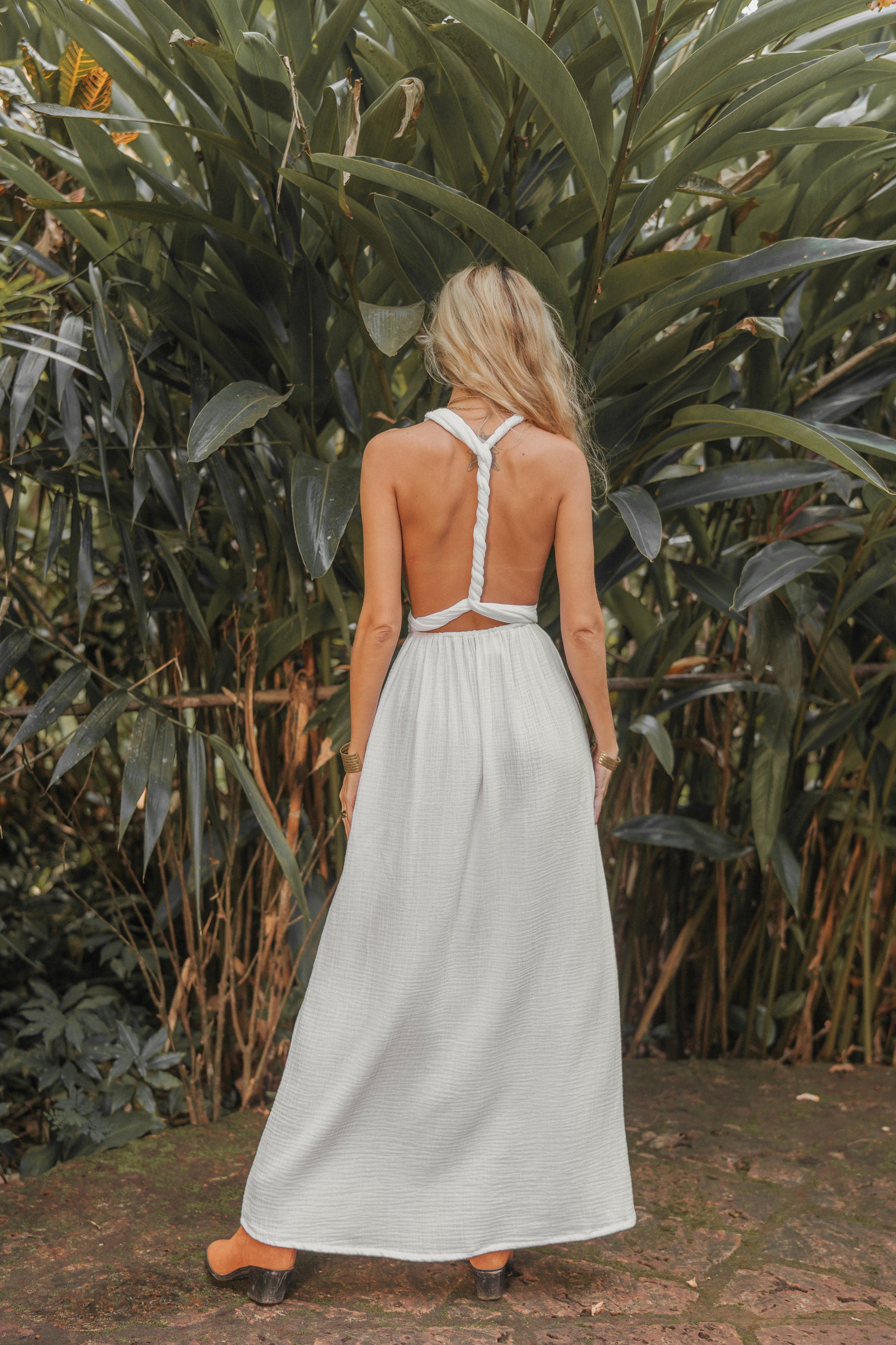 Robe longue gaze de coton bio