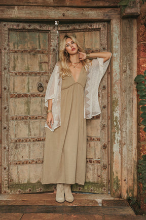 Kimono filet block print