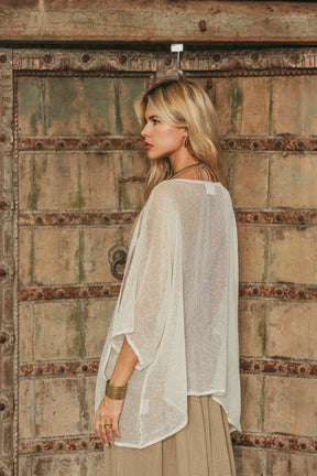 Kimono filet block print