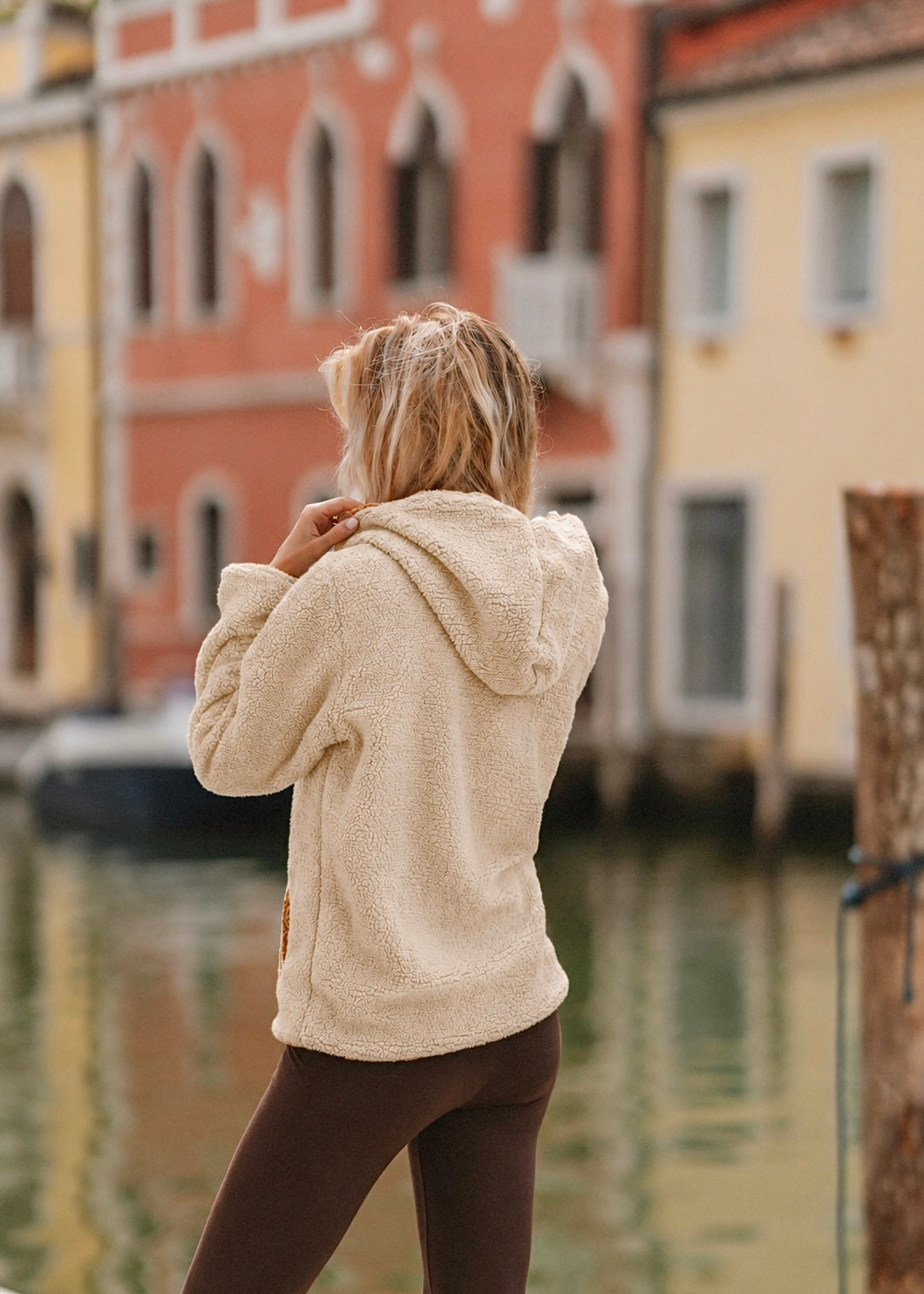 Manteau moumoute reversible