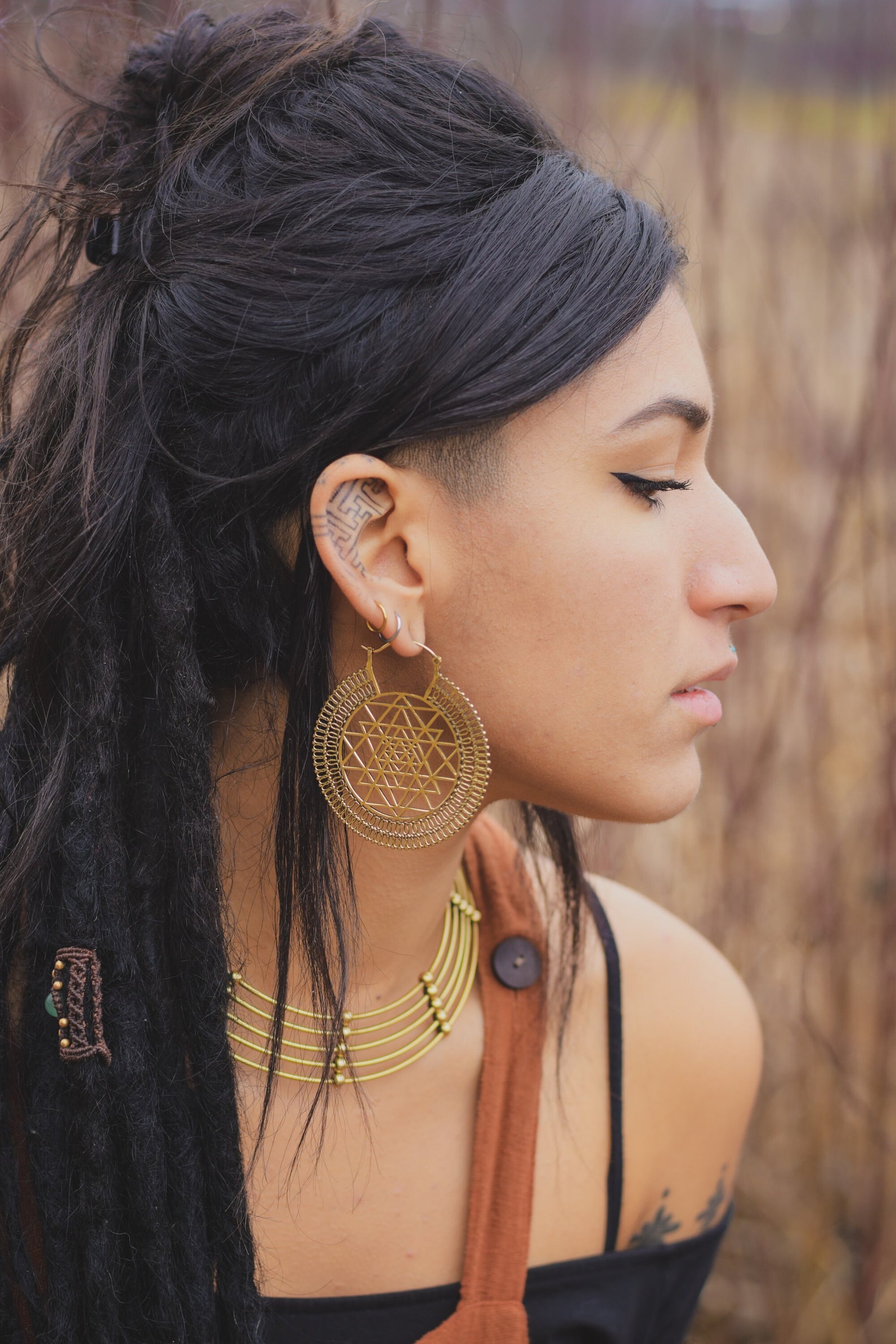 mantra earrings
